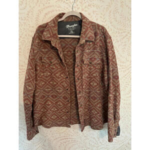 CLEARANCE Wrangler Retro Premium Aztec Print Flannel Shirt - XXL